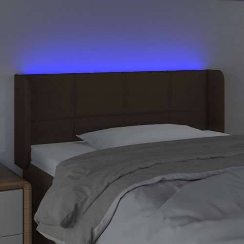 LED uzglavlje tamnosmeđe 83x16x78/88 cm od tkanine - Tamno smeđa 83 x 16 x 78/88 cm 1 Cijena