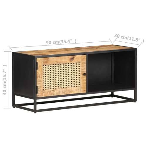 TV ormarić 90x30x40 cm od grubog drva manga i prirodne trske Cijena