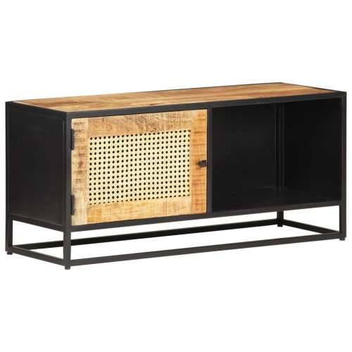 TV ormarić 90x30x40 cm od grubog drva manga i prirodne trske Cijena