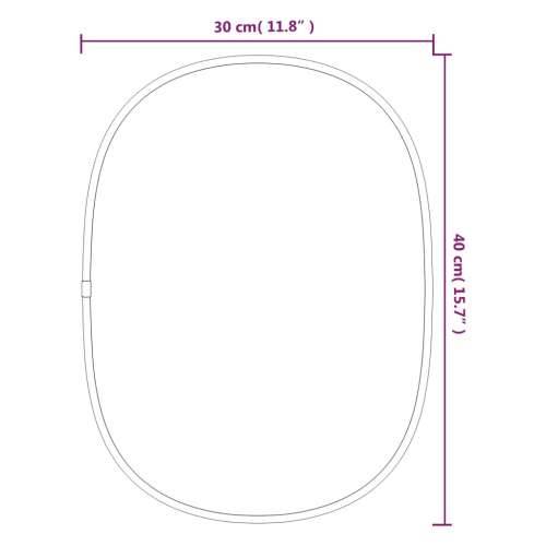 Zidno ogledalo crna 40x30 cm - Crna 40 x 30 cm 1 Cijena