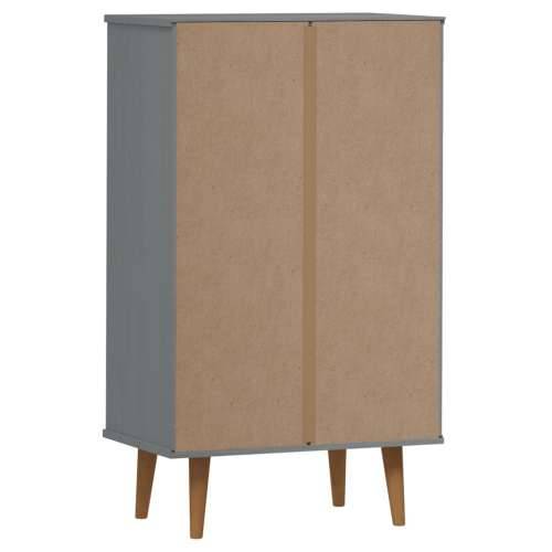 Ormarić za cipele MOLDE sivi 59,5x35x103 cm masivna borovina - Siva 1 Cijena