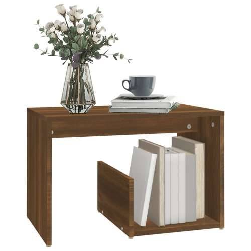 Bočni stolić smeđa boja hrasta 59x36x38 cm konstruirano drvo - Smeđi hrast 1 Cijena