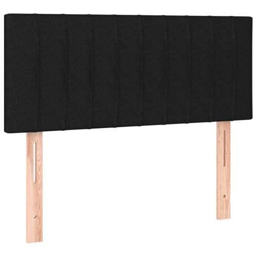Krevet s oprugama i madracem crni 90x200 cm od tkanine - Crna 90 x 200 cm Okomite pruge Cijena