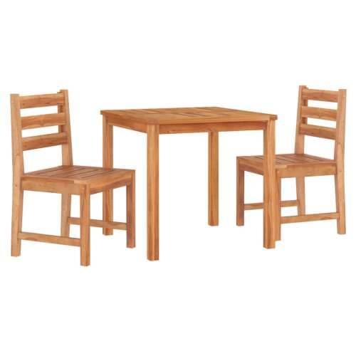 Vrtna garnitura - 3-dijelni vrtni blagovaonski set od masivne tikovine - 80 x 80 x 77 cm 2 Cijena
