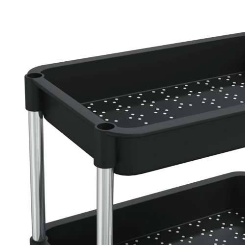 Kuhinjska kolica s 5 razine crna 42x29x128 cm željezo i ABS - Crna Cijena