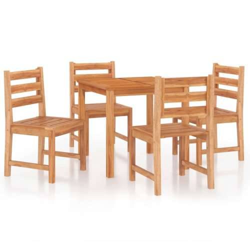 Vrtna garnitura - 5-dijelni vrtni blagovaonski set od masivne tikovine - 80 x 80 x 77 cm 4 Cijena