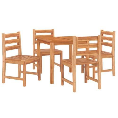Vrtna garnitura - 5-dijelni vrtni blagovaonski set od masivne tikovine - 80 x 80 x 77 cm 4 Cijena