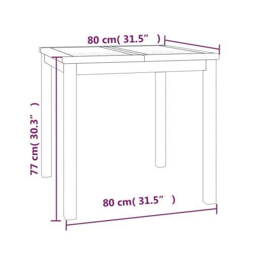 Vrtna garnitura - 5-dijelni vrtni blagovaonski set od masivne tikovine - 80 x 80 x 77 cm 4 Cijena