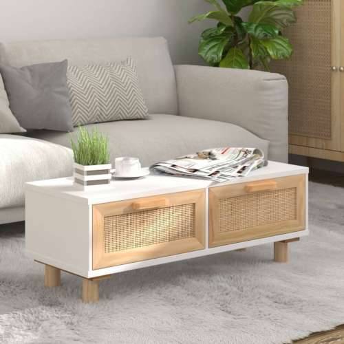 Stolić za kavu bijeli 80x40x30 cm konstruirano drvo i borovina - Bijela 1 Cijena