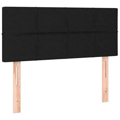Box spring krevet s madracem crni 90x190 cm od tkanine - Crna 90 x 190 cm Blok s kvadratima Cijena
