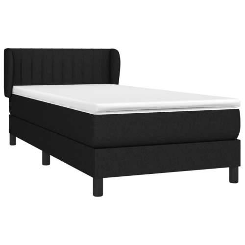 Box spring krevet s madracem crni 90x190 cm od tkanine - Crna 90 x 190 cm Okomite pruge Cijena