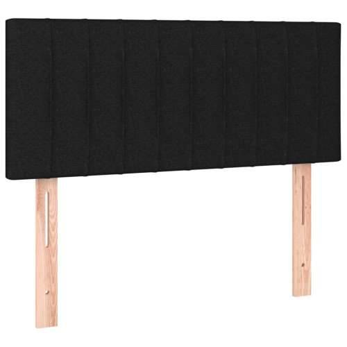 Box spring krevet s madracem crni 90x190 cm od tkanine - Crna 90 x 190 cm Okomite pruge Cijena
