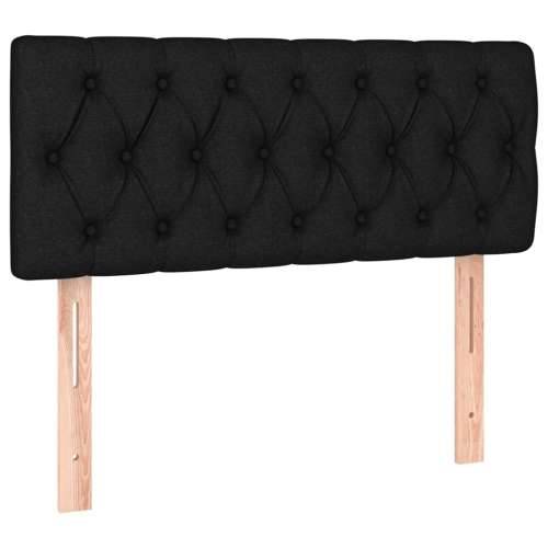 Box spring krevet s madracem crni 90x190 cm od tkanine - Crna 90 x 190 cm Dizajn s gumbima Cijena