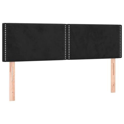 Krevet s oprugama i madracem crni 140x200 cm baršunasti - Crna 140 x 200 cm Obično s čavlima Cijena