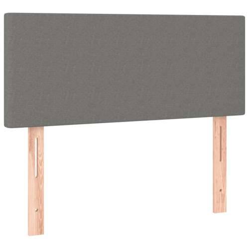 Krevet box spring s madracem LED tamnosivi 90x190 cm tkanina - Tamno siva 90 x 190 cm Gladak dizajn Cijena