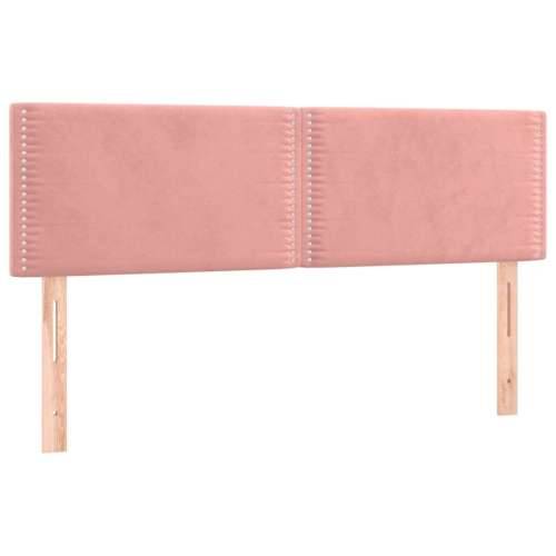 Krevet box spring s madracem LED ružičasti 140x200cm baršunasti - Ružičasta 140 x 200 cm Obično s čavlima Cijena