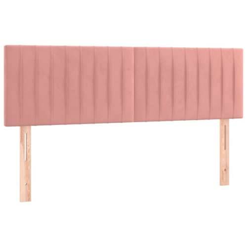 Krevet box spring s madracem LED ružičasti 140x200cm baršunasti - Ružičasta 140 x 200 cm Okomite pruge Cijena