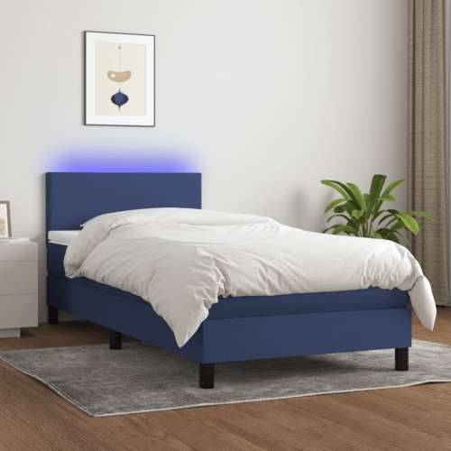 Krevet box spring s madracem LED plavi 80 x 200 cm od tkanine - Plava 80 x 200 cm Gladak dizajn Cijena