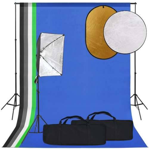 Fotografska oprema sa svjetlom softbox, pozadinom i reflektorom Cijena