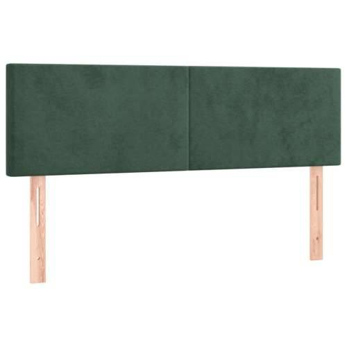 Krevet box spring s madracem LED tamnozeleni 140x200 cm baršun - Tamnozelena 140 x 200 cm Gladak dizajn Cijena