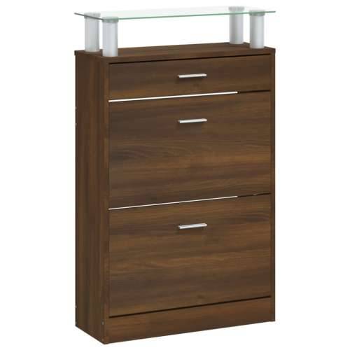 Ormarić za cipele boja hrasta 63x24x104 cm konstruirano drvo - Smeđi hrast 1 Cijena