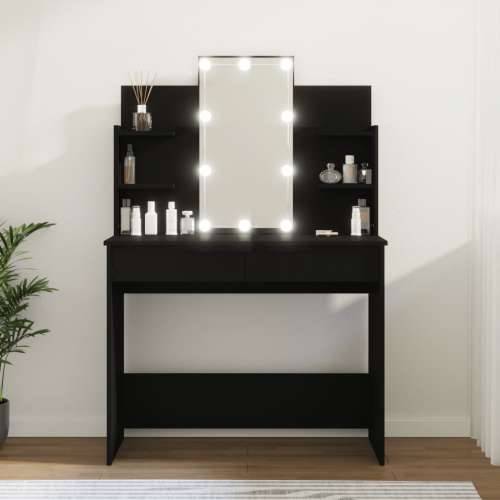 Toaletni stolić s LED svjetlima crni 96 x 40 x 142 cm Cijena