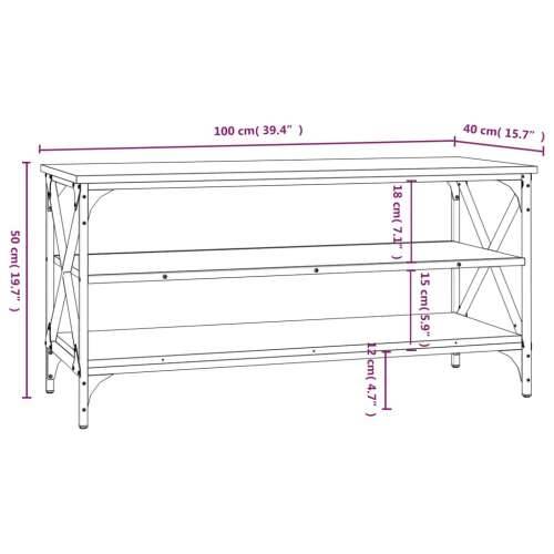TV ormarić boja dimljenog hrasta 100x40x50 cm konstruirano drvo - Dimljeni hrast 100 x 40 x 50 cm 1 Cijena