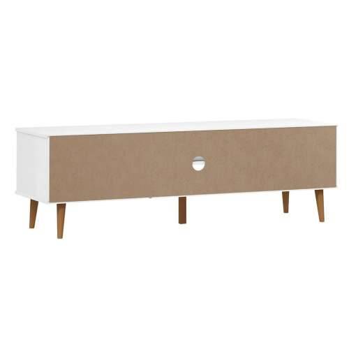 TV ormarić MOLDE bijeli 158 x 40 x 49 cm od masivne borovine - Bijela 1 Cijena