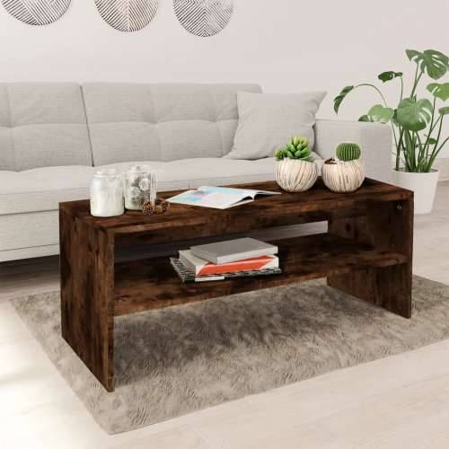 Stolić za kavu boja hrasta 100x40x40 cm od konstruiranog drva - Dimljeni hrast 1 Cijena