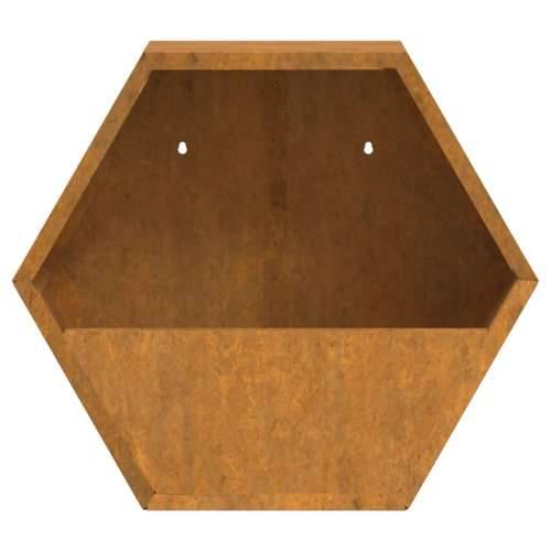 Zidne sadilice 2 kom boja hrđe od čelika COR-TEN 30x10x25 cm - 30 x 10 x 25 cm 2 Cijena