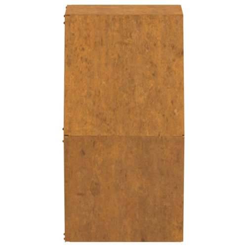 Zidne sadilice 2 kom boja hrđe od čelika COR-TEN 30x10x25 cm - 30 x 10 x 25 cm 2 Cijena