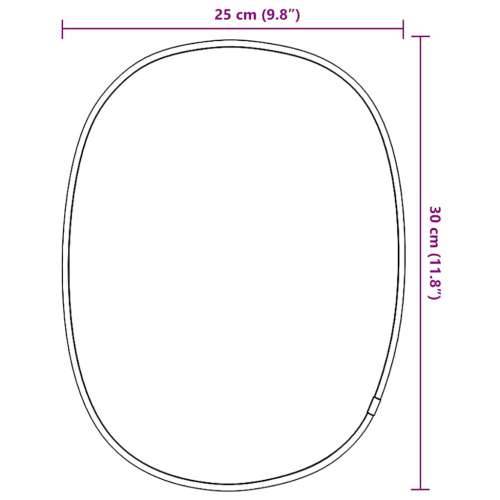 Zidno ogledalo crna 30x25 cm - Crna 30 x 25 cm 1 Cijena