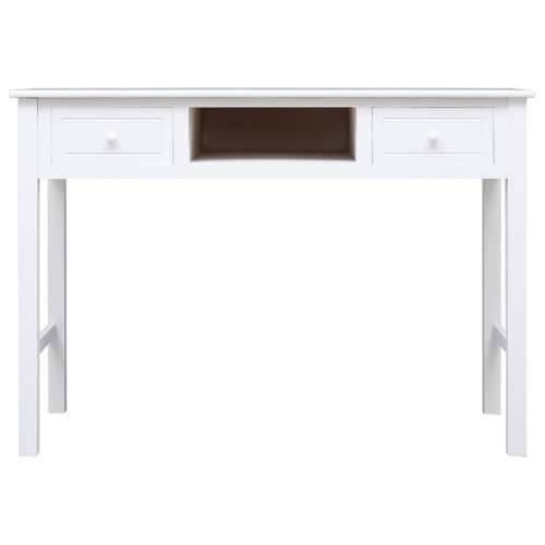 Radni stol bijeli 108 x 45 x 76 cm od masivnog drva paulovnije Cijena