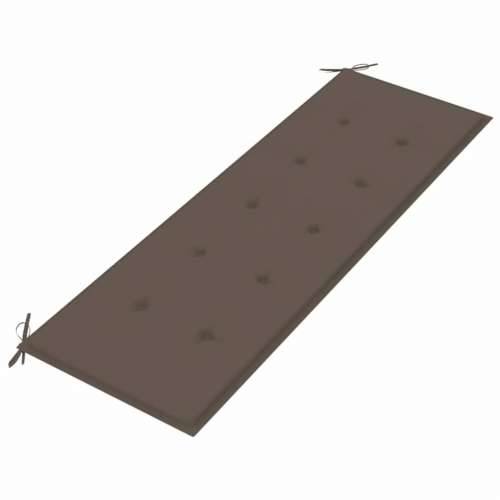 Klupa Batavia sa smeđesivim jastukom 150 cm od masivne tikovine - Sivo-smeđa 150 cm 1 Cijena
