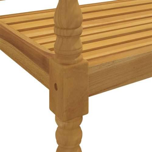Klupa Batavia sa smeđesivim jastukom 150 cm od masivne tikovine - Sivo-smeđa 150 cm 1 Cijena