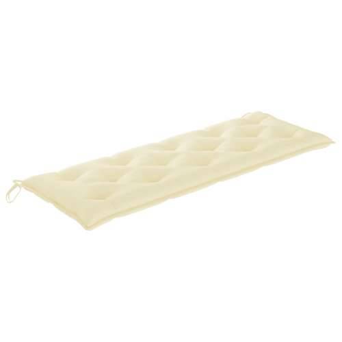 Klupa Batavia s krem jastukom 150 cm od masivne tikovine - Krema 150 cm 1 Cijena