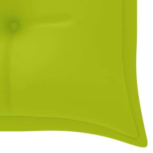 Klupa Batavia s jarkozelenim jastukom 150 cm masivna tikovina - Svjetlozelena 150 cm 1 Cijena