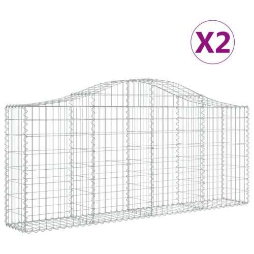 Lučne gabionske košare 2 kom 200x30x80/100 cm pocinčano željezo - 200 x 30 x 80/100 cm 2 Cijena