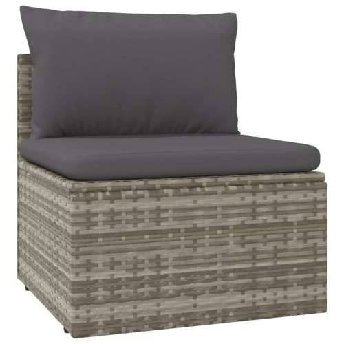 Srednje vrtne sofe 4 kom sive 57 x 57 x 56 cm od poliratana - 4 4x srednja 1 Cijena