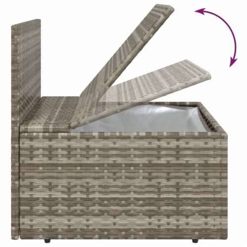 Srednje vrtne sofe 4 kom sive 57 x 57 x 56 cm od poliratana - 4 4x srednja 1 Cijena