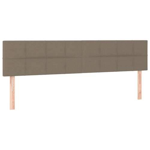 Krevet s oprugama i madracem smeđesivi 160x200 cm tkanina - Sivo-smeđa 160 x 200 cm Blok s kvadratima Cijena