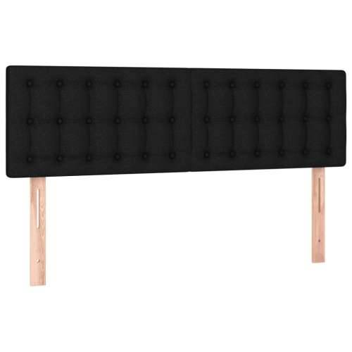 Krevet s oprugama i madracem crni 140x200 cm od tkanine - Crna 140 x 200 cm gumbi Cijena
