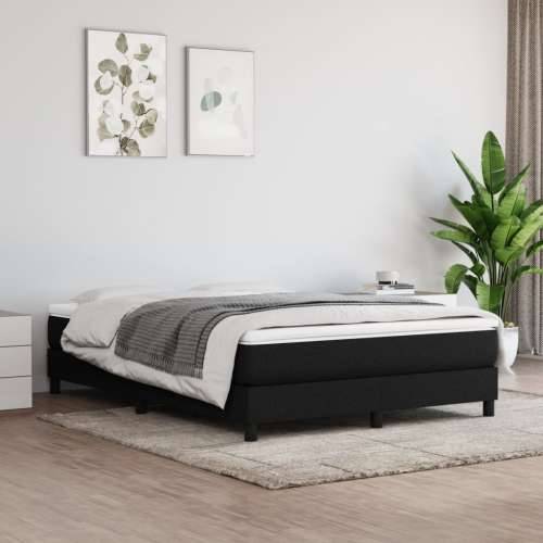 Krevet s oprugama i madracem crni 140x200 cm od tkanine Cijena