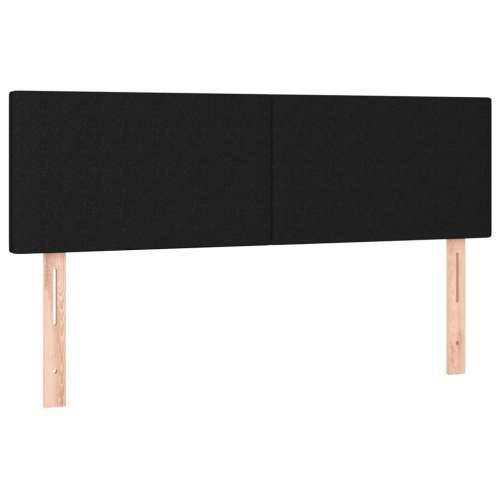 Krevet s oprugama i madracem crni 140x200 cm od tkanine - Crna 140 x 200 cm Gladak dizajn Cijena