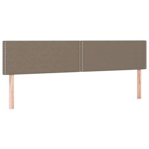 Krevet box spring s madracem LED smeđesivi 160x200 cm tkanina - Sivo-smeđa 160 x 200 cm Obično s čavlima Cijena