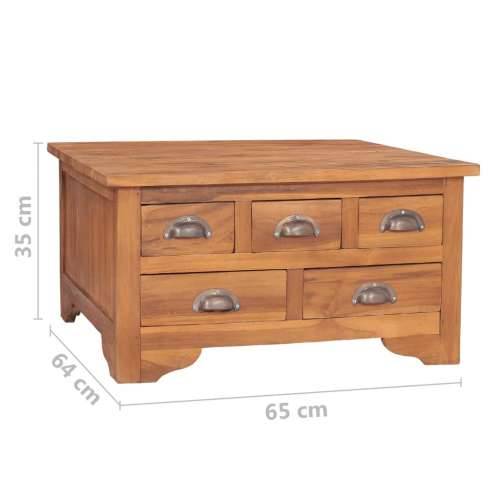 Stolić za kavu s preklopnim vrhom 65x64x35 cm masivna tikovina Cijena