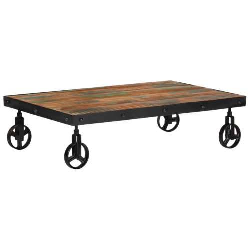 Stolić za kavu s kotačima 100x60x26 cm masivno obnovljeno drvo - 100 x 60 x 26 cm 1 masivno obnovljeno drvo Cijena