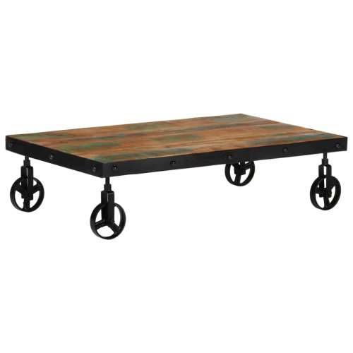Stolić za kavu s kotačima 100x60x26 cm masivno obnovljeno drvo - 100 x 60 x 26 cm 1 masivno obnovljeno drvo Cijena