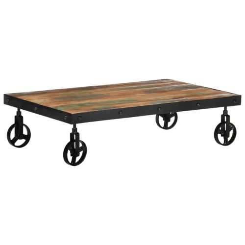 Stolić za kavu s kotačima 100x60x26 cm masivno obnovljeno drvo - 100 x 60 x 26 cm 1 masivno obnovljeno drvo Cijena
