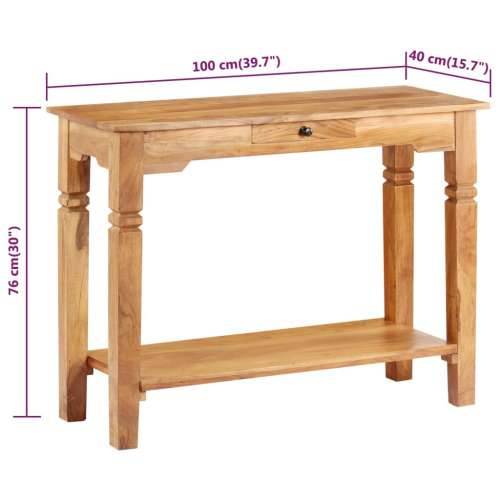 Konzolni stol 100 x 40 x 76 cm od masivnog bagremovog drva Cijena
